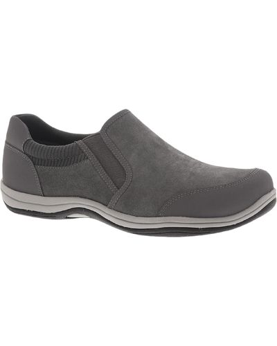 Easy Street Infinity Faux Suede Slip-on Casual And Fashion Sneakers - Black