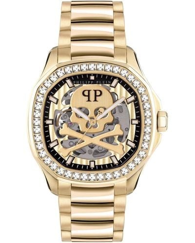 Philipp Plein $keleton $pectre Gold Watch Pwraa0723 Stainless Steel - Metallic