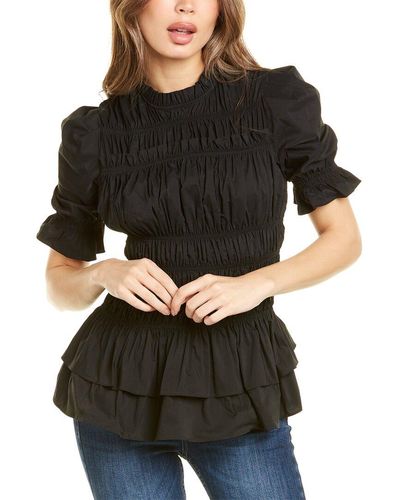 Gracia Fitted Blouse - Black