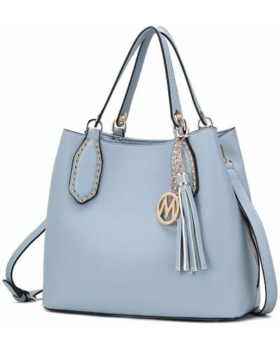MKF Collection by Mia K Lana Hobo Shoulder Handbag Vegan Leather - Blue