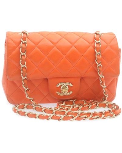 Chanel Matelassé Leather Shoulder Bag (pre-owned) - Orange