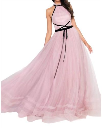 Terani Halter Gown - Pink