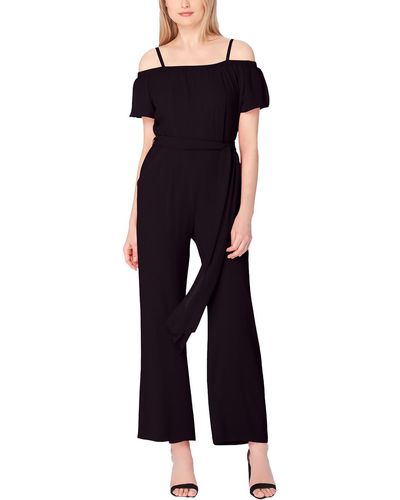 Tahari Wide Leg Off The Shoulder Jumpsuit - Blue