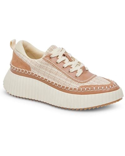 Dolce Vita Dannis Faux Trim Chunky Casual And Fashion Sneakers - Natural