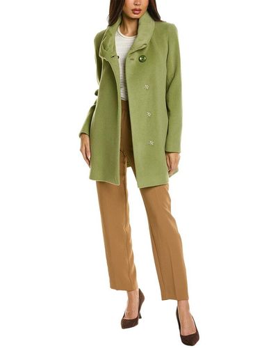 Cinzia Rocca Alpaca & Wool-blend Coat - Green