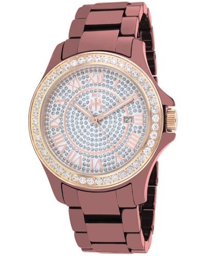 Jivago Crystals Dial Watch - Pink