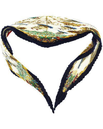 Hermès Color Voiles De Lumiere Plisse Silk Scarf - Metallic