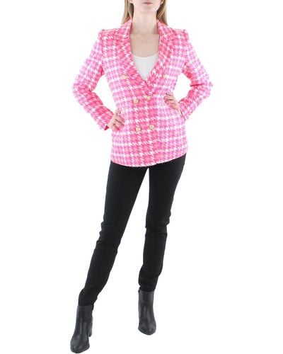 Generation Love Abby Woven Tweed Two-button Blazer - Pink