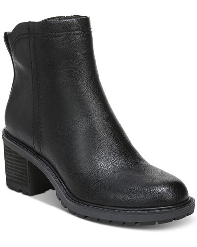 Zodiac Greyson Faux Leather Booties Ankle Boots - Black