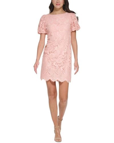 Jessica Howard Lace Short Sheath Dress - Pink
