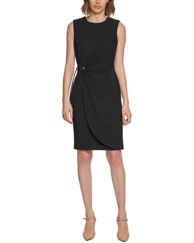 Calvin Klein Petites Office Above-knee Wear To Work Dress - Black