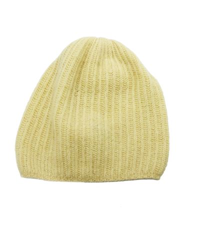 Portolano Cashmere Slouchy Hat - Yellow