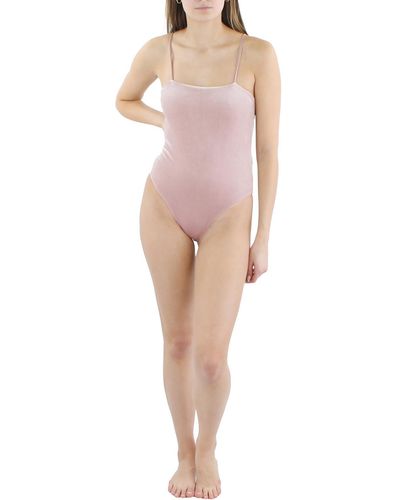 Charlie Holiday Velour Beachwear One-piece Swimsuit - Pink