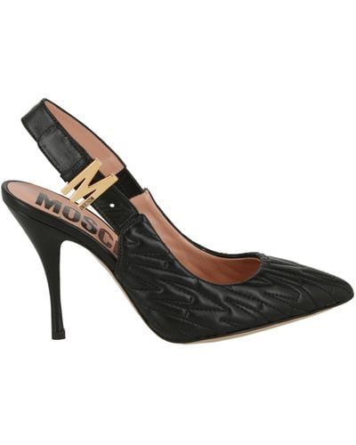 Moschino M-quilted Slingback Pumps - Black