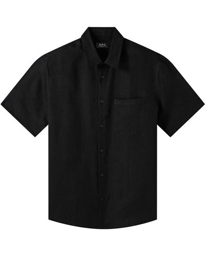 A.P.C. Bellini Logo Short-sleeve Shirt - Black