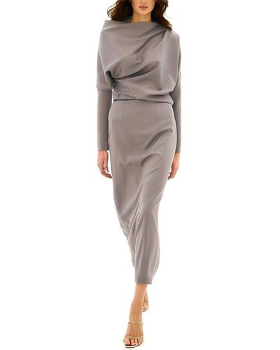 BGL Wool-blend Maxi Dress - Gray