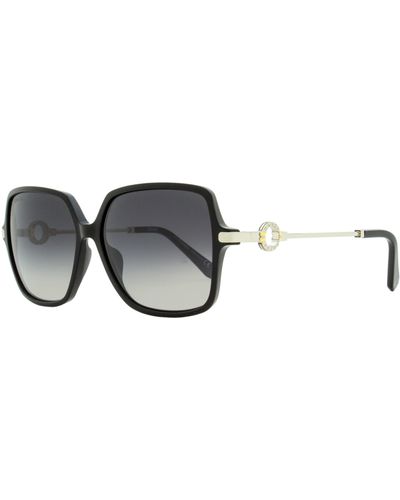 Omega Square Sunglasses Om0033 01c /rhodium 59mm - Black