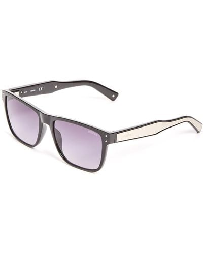 Guess Factory Metal Arm Square Sunglasses - Purple