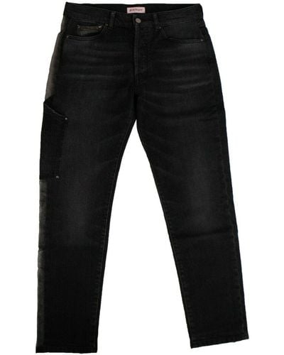 Palm Angels Sheer Side Stripes Jeans - Black