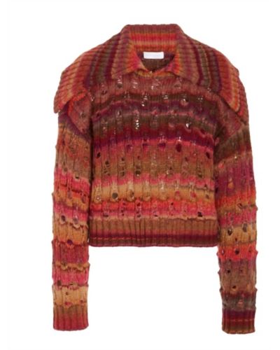 Jonathan Simkhai Jenna Space Dye Sweater - Red
