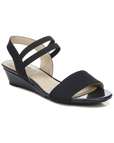 LifeStride Yolo Ankle Strap Wedge Sandal - Black