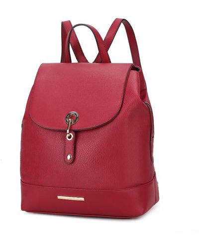 MKF Collection by Mia K Laura Vegan Leather Fashion Backpack For - Red