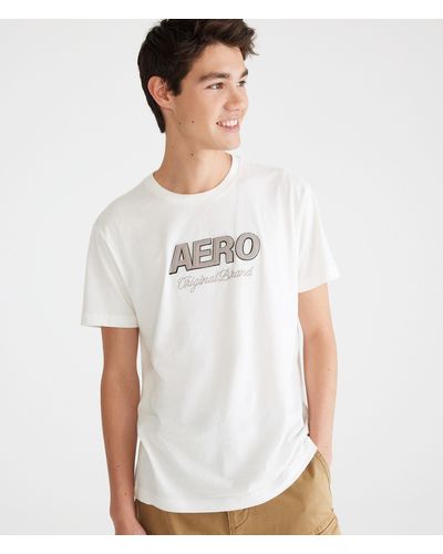 Aéropostale Original Brand Appliqué Graphic Tee - White