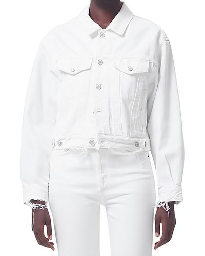 Agolde Charli 100% Organic Cotton Organic Cotton Denim Jacket - White