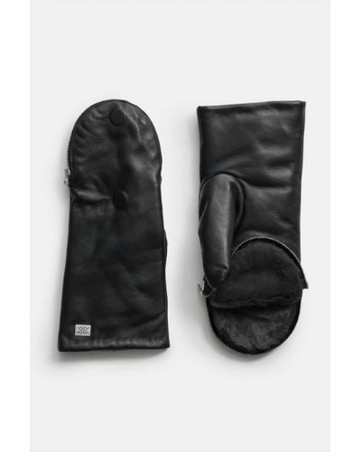 SOIA & KYO Betrice Leather Mitten - Black
