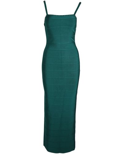 Hervé Léger Crystal-embellished Bandage Midi Dress - Green
