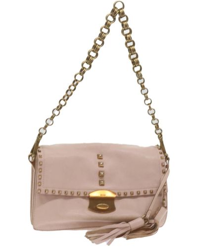 Prada Leather Shoulder Bag (pre-owned) - Pink