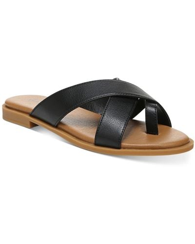 Style & Co. Carolyn Slip On Flat Slide Sandals - Black