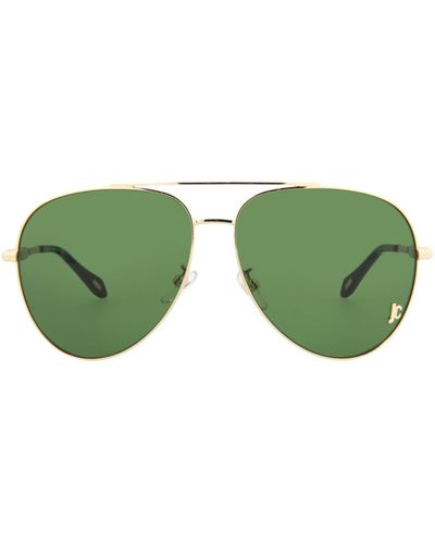 Just Cavalli Aviator-frame Metal Sunglasses - Green