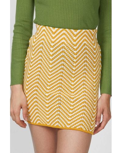 Ronny Kobo Biance Knit Skirt - Yellow