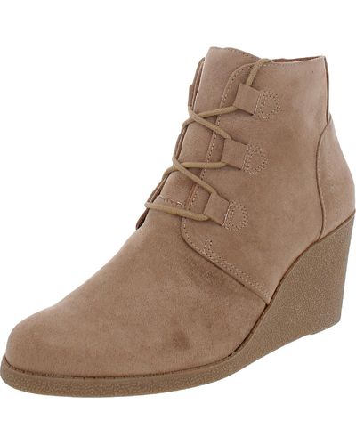 Style & Co. Noellee Padded Insole Wedge Boots - Brown