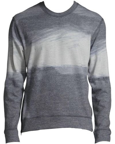 J Brand Print Messer Fleece Sweatshirt - Gray