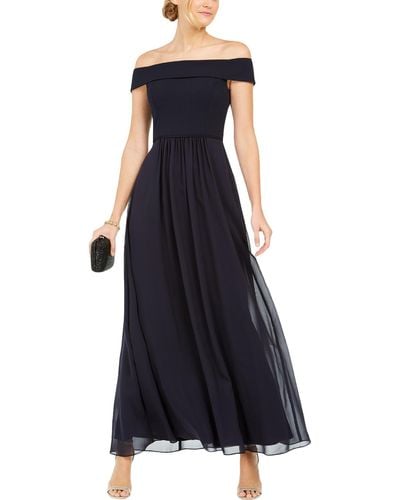 Adrianna Papell Portrait Long Formal Dress - Purple