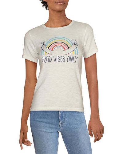 J.Crew Juniors Good Vibes Only Graphic Short Sleeve T-shirt - White