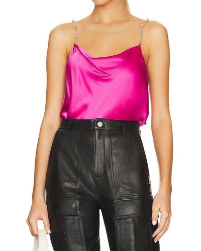 Cami NYC Busy Cami Crystal Chain Strap Top - Pink