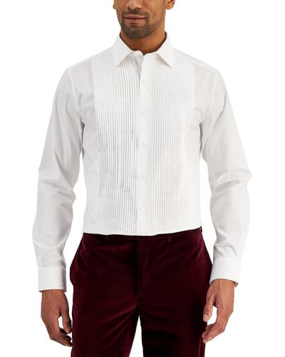 Alfani Slim Fit Cotton Button-down Shirt - White