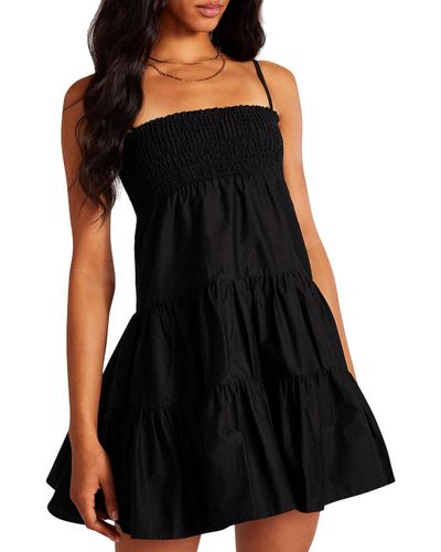 BB Dakota Tiered Short Mini Dress - Black