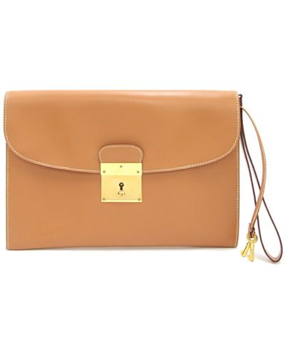 Hermès Kirius Leather Clutch Bag (pre-owned) - Brown