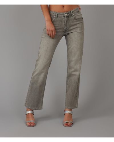 Lola Jeans Denver-ma High Rise Straight Jeans - Gray