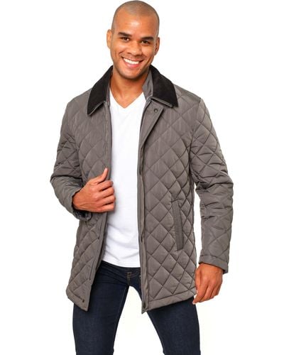 VELLAPAIS Drelux Quilted Jacket - Gray