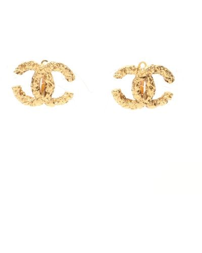 Chanel Coco Mark Earrings Gp 93a - Metallic