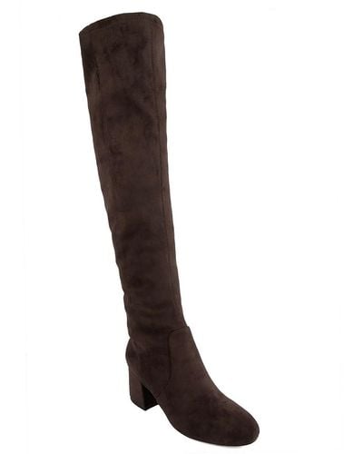 Sugar Zipper Dressy Over-the-knee Boots - Brown