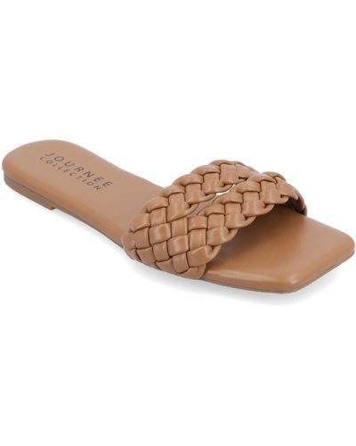 Journee Collection Collection Tru Comfort Foam Sawyerr Sandals - Brown