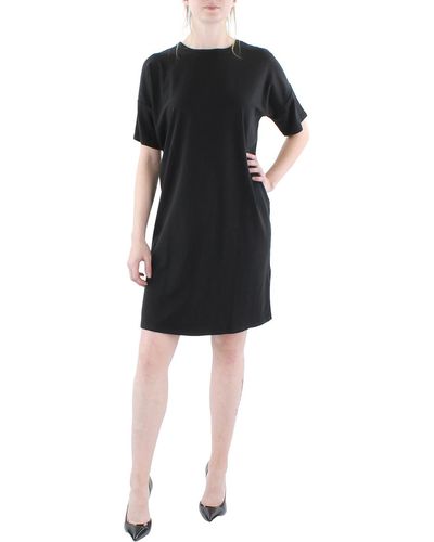 Eileen Fisher Boxy Above Knee T-shirt Dress - Black