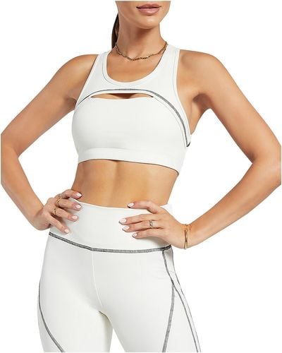 Koral Summit Blackout Activewear Workout Sports Bra - White