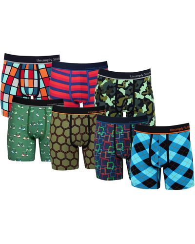 Unsimply Stitched Boxer Brief 7 Pack - Green
